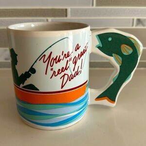 You’re a “Reel” Great Dad fishing 🎣 14 oz white ceramic mug